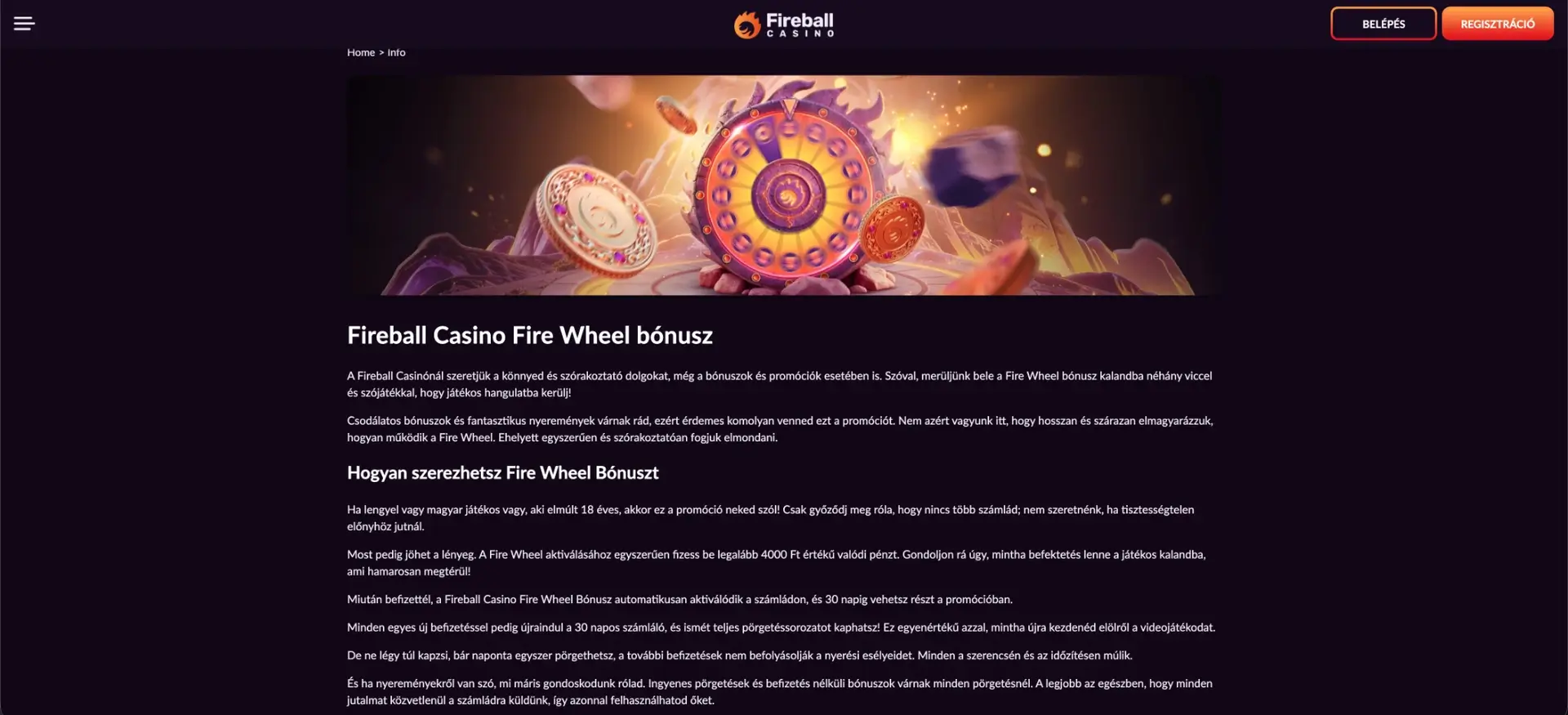 Fire Wheel ingyen pörgetés szabályok